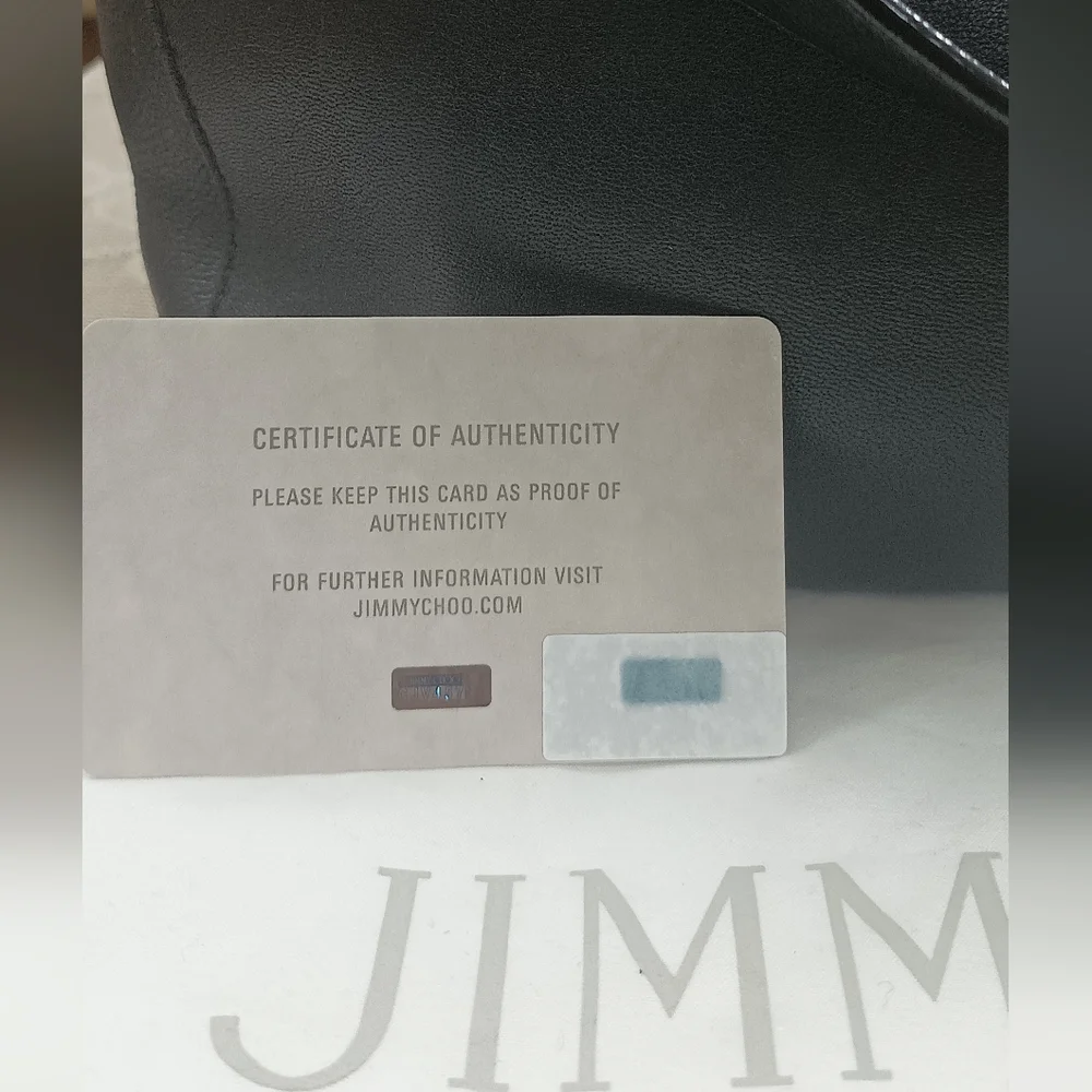 Authentic Jimmy Choo Raven Bag Black Nappa Leather - Picture 10 of 15